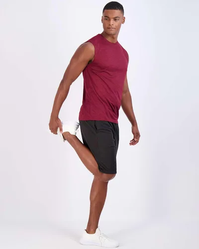 Vista 5 de Real Essentials Paquete de 5 Camiseta deportiva deportiva de malla para hombre, ropa deportiva de entrenamiento y entrenamiento