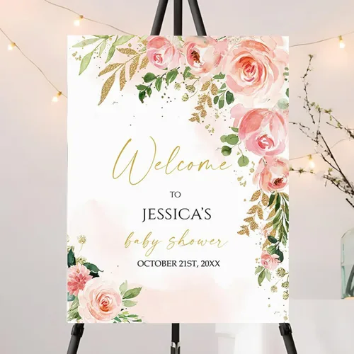 Vista 11 de Señal de Bienvenida Personalizada para Baby Shower de Niño, Señal de Baby Shower Niño, Decoraciones de Baby Shower Azul Boho de Oso Sol, Aquí Viene