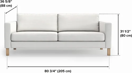 Vista 4 de MASTERS OF COVERS SLIPCOVER ONLY! Karlstad Replacment Slipcover Snug Fit Karlstad 3 Seat (Not 2 Seat) Sofa Cover Slipcover for The IKEA Karlstad