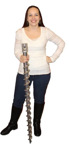 Vista 2 de Penetrator Anclaje de tierra de tornillo de aluminio de 46 pulgadas con ranura de 1/2 pulgadas, soporta hasta 14,000 libras