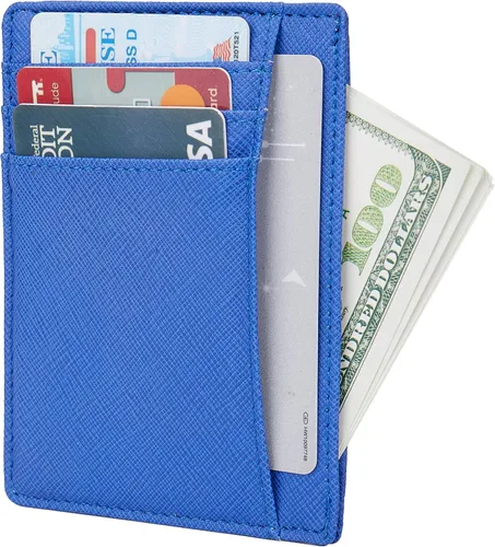 Vista 2 de Pequeñas carteras de bolsillo con bloqueo RFID para hombres y mujeres