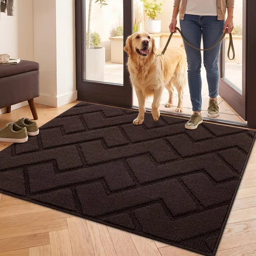 Vista 13 de hicorfe Tapete para puerta delantera para entrada exterior, 20 x 31.5 pulgadas, absorbente, resistente a la suciedad, tapetes de bienvenida