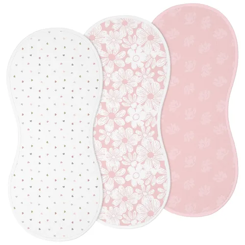 Vista 7 de Hahafelt - 3 forros para cambiador de bebé, hermoso estilo, rosa