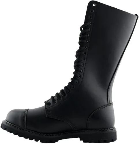 Vista 2 de Grinders King 2015 Negro Hombres de Seguridad de Acero Toe Derby Botas