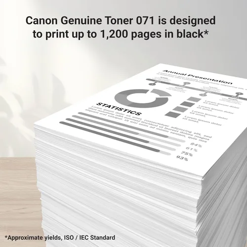 Vista 3 de Canon Cartucho de tóner negro 071 original compatible con LBP122dw, MF272dw, MF273dw, MF275dw