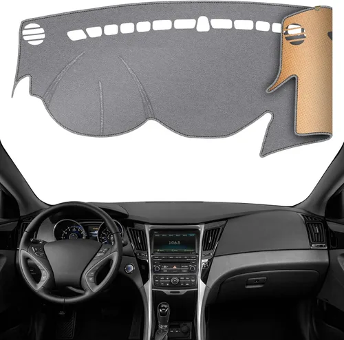 Vista 11 de Cubierta de tablero Tapete de salpicadero Compatible con Hyundai Tucson 2015-2010, 2015 IX35 (para transmisión manual izquierda), tapete