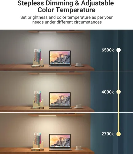 Vista 4 de Lyridz 80 luces LED con sensor de movimiento para debajo del gabinete, inalámbricas, sensor PIR ajustable de 0-90° para cocina, luces de armario