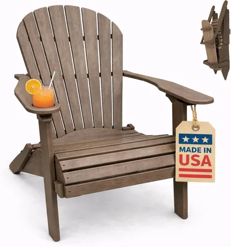 Vista 13 de POLY LUMBER – Silla plegable Adirondack con asiento enrollado Heavy Duty EVERLASTING Lifetime PolyTuf HDPE - HECHO EN EE. UU. - AMISH CRAFTED., Azul