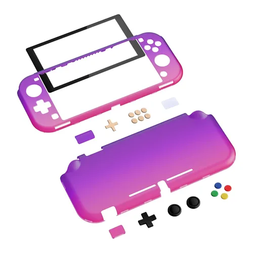 Vista 2 de eXtremeRate PlayVital - Funda protectora personalizada para Nintendo Switch Lite, funda rígida para Nintendo Switch Lite, 1 protector de pantalla