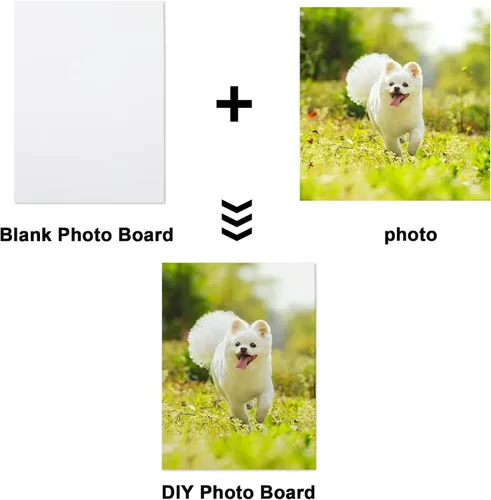 Vista 3 de 10 piezas de espacios en blanco de sublimación para fotos metálicas 6"X8" X0.45mm de aluminio, letrero de foto en metal en blanco para pared, marco