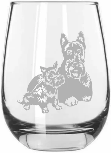 Vista 49 de Shar Pei (chino) - Vaso de vino sin tallo grabado para perro, 15.25 onzas