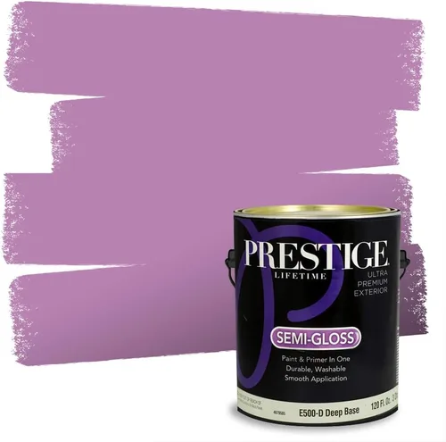 Vista 19 de PRESTIGE Pinturas de pintura interior e imprimación en uno, 1 galón, plano, combinación comparable de Sherwin Williams* Kimono Violet*