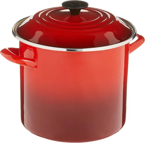 Vista 13 de Le Creuset - Olla esmaltada en acero, 16 cuartos de galón, Cerise
