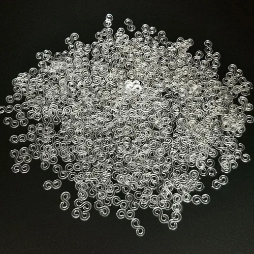 Vista 6 de Alamic 500 piezas de clips en S para telar, bandas de goma, conectores de plástico, clips de repuesto para pulseras de telar, bricolaje y Colorido
