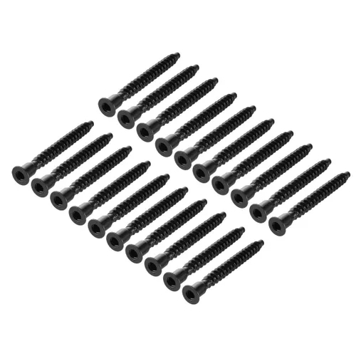 Vista 5 de uxcell Tornillo de confirmación de muebles 0.276x1.535 in Tornillos de madera hexagonal con recubrimiento en polvo 20pcs