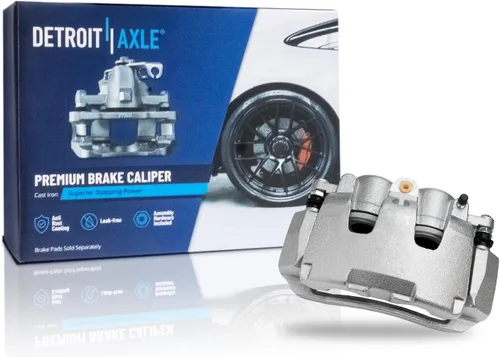 Vista 3 de Detroit Axle - Pastillas de freno de cerámica delanteras Reemplazo de pinza de freno derecha para Dodge Ram 1500 Dakota, Ram 1500 Classic - Juego