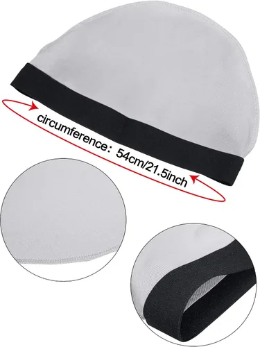 Vista 7 de 8 gorras de seda Durag con ondas elásticas para la cabeza, cola larga, correas anchas