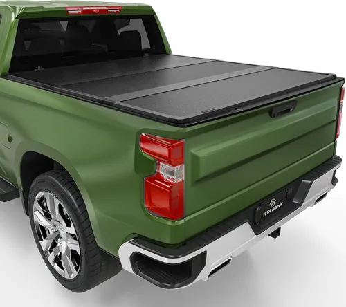 Vista 21 de YITAMOTOR - Funda rígida de triple pliegue para tonneau de camioneta de 5.8 pies, compatible con GMC Sierra 1500 y Chevy Silverado 2007 al 2013
