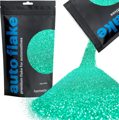 Vista 28 de Hemway Purpurina metálica automotriz MICROFINE 1/256" .004" 0.1mm 100 micras, aditivo de pintura en escamas metálicas 100 g para uso con pintura