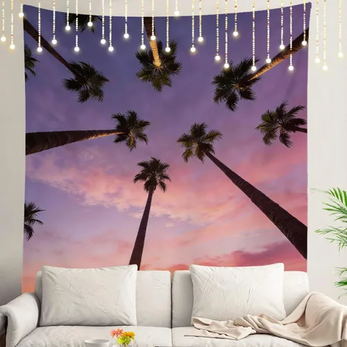 Vista 76 de Shrahala Modern Abstract Artwork Wall Tapestry, Orange Black Beige Wall Hanging Large Tapestry Decoration Polyester Fiber White Hem Around for Dorm
