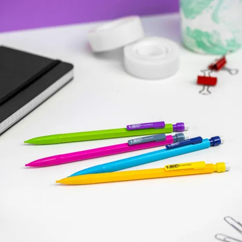 Vista 8 de BIC Lápiz mecánico Xtra-Strong, barril colorido, punta gruesa (0.035 in), 24 unidades, paquete de 2