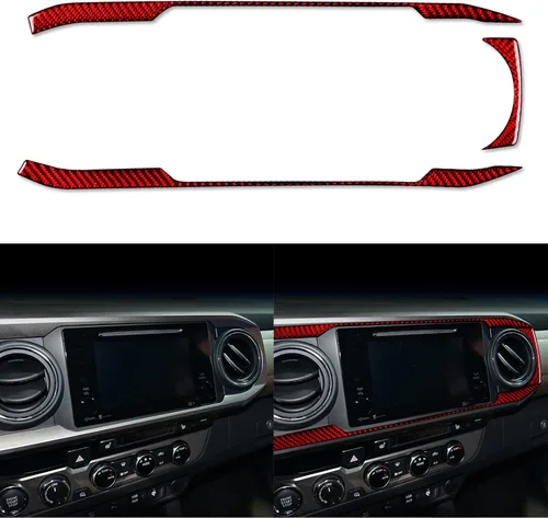 Vista 35 de NVCNX Real Premium Fibra de carbono compatible con Toyota Tacoma 2016-2017 Accesorios Car Dash Bed Interruptor de luz Panel Panel Cubierta