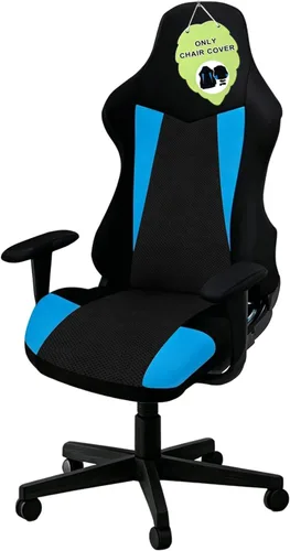 Vista 8 de Fundas para Sillas Gaming Solamente, Elásticas Suaves Gruesas de Malla Transpirable Resistentes a Rayones Funda de Asiento para Silla Gaming con 2