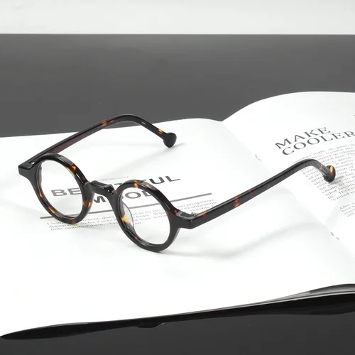 Vista 5 de Agstum Lentes ópticos redondos pequeños hechos a mano con acetato