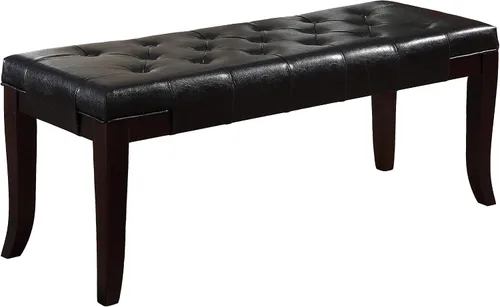 Vista 8 de Roundhill Furniture Linon - Banco de tela copetudo, color marrón