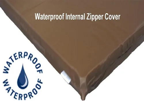 Vista 2 de Cama ortopédica impermeable de espuma viscoelástica para mascotas de 47 x 29 x 4 pulgadas, color marrón Sudán, para jaula de perro extragrande