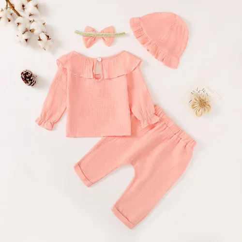 Vista 3 de Ropa de algodón para bebé niña, camiseta de otoño e invierno
