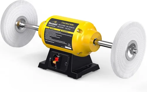 Vista 6 de Pulidora de banco de 4.0 A, máquina pulidora de joyería de 6 pulgadas, pulidora de banco de 3450 RPM con ruedas de pulido duras y de franela