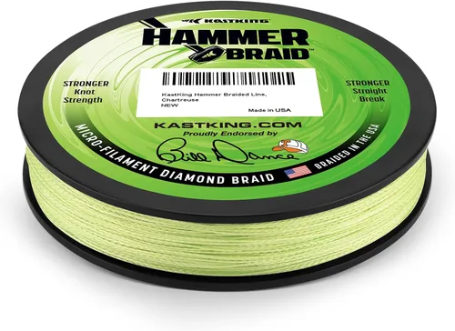 Vista 12 de KastKing Línea de pesca con trenza de martillo, línea trenzada resistente a la abrasión, fabricada en los Estados Unidos, línea superline