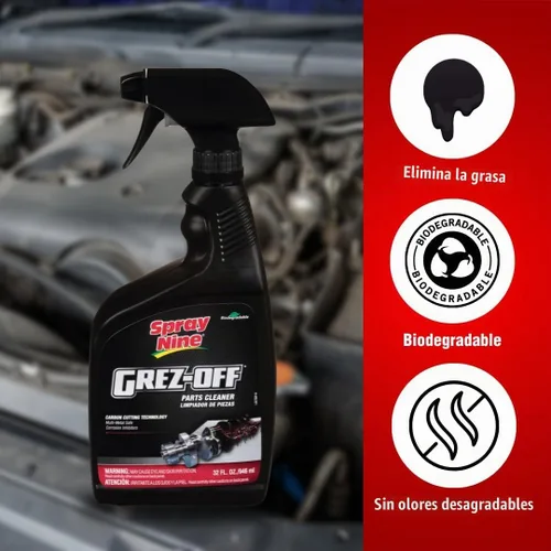 Vista 3 de Spray Nine 22732 Grez-Off - Desengrasante resistente, 32 onzas, paquete de 1