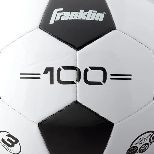 Vista 6 de Franklin Sports - Pelotas de fútbol para jóvenes y adultos - Tamaños 3, 4 y 5 - Paquetes individuales y a granel - Negro y blanco