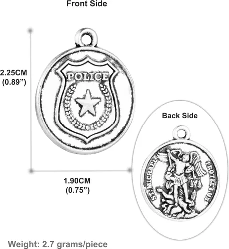Vista 2 de San CristóbalSan JoséSan Miguel ArcángelSan BenitoNuestra Señora Gracia Medalla Milagrosa Colgante para collar de rosario, suministros