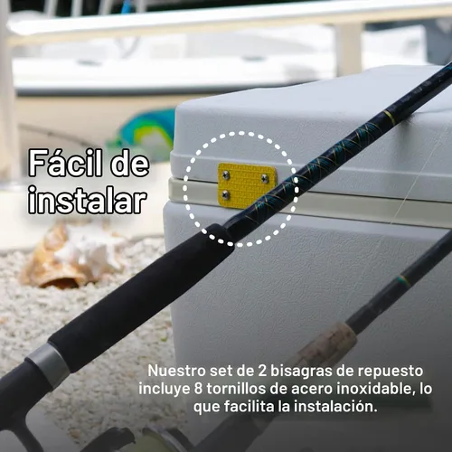 Vista 5 de Bisagras irrompibles para refrigeradores Igloo - Juego de 2 bisagras de repuesto para mangueras de incendios reutilizables - Duraderas, resistentes