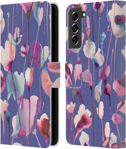 Vista 147 de Head Case Designs Officially Licensed Ninola Abstract Poppies Lilac Floral Leather Wallet Case Compatible with Samsung Galaxy A07 4G