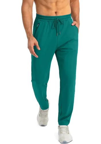 Vista 2 de G Gradual Pantalones deportivos para hombre con bolsillos con cremallera, pantalones deportivos cónicos para entrenamiento, correr, correr