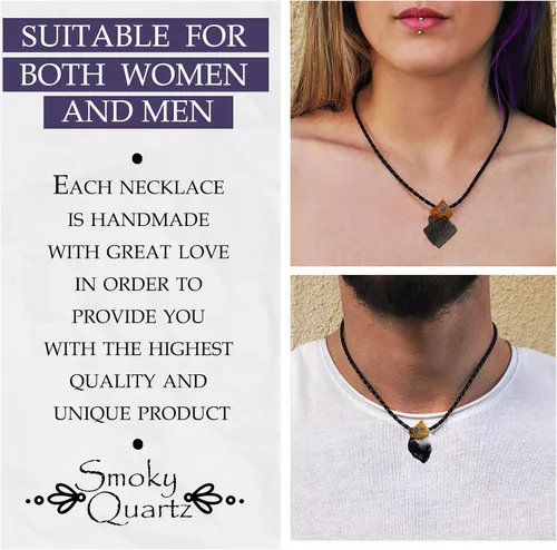 Vista 4 de Collar colgante de chakras con piedra de cristal curativa auténtica joyería de cristales para mujeres y hombres niñas niños hecho a mano con amor
