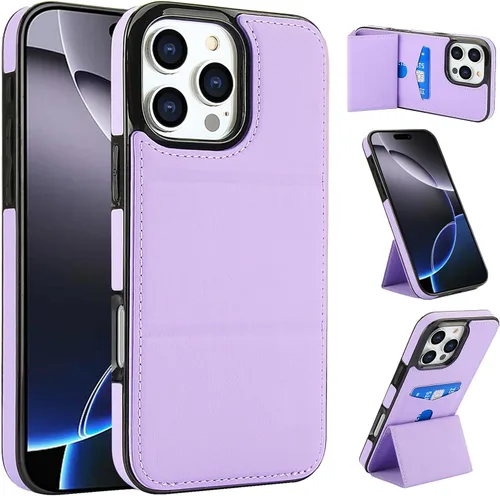Vista 11 de Dteck Funda para iPhone 16 de 6.1 pulgadas 2024, funda de piel sintética con cierre de botón magnético, ranuras para tarjetas de crédito, función