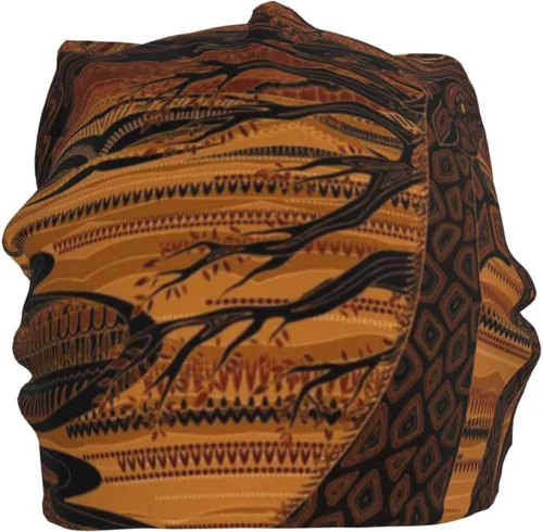 Vista 42 de Gorro africano holgado para adultos, tejido elástico, de calavera, gorro de invierno para exteriores para mujeres y hombres