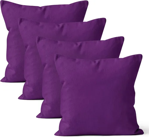 Vista 11 de Encasa XO Juego de 2 fundas de almohada de 12 x 12 pulgadas, color beige, sin rellenos, fundas de almohada de algodón para sala de estar, cama