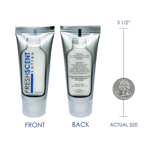 Vista 3 de Freshscent Loción 1oz (100 Pack) Tamaño de viaje del hotel, Amenidades a granel y artículos de tocador para la hospitalidad