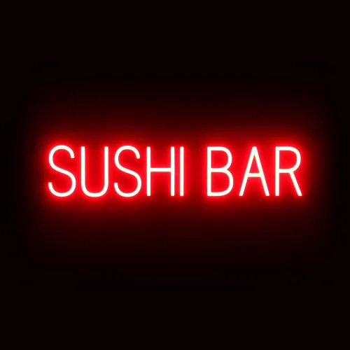 Vista 64 de SpellBrite Señal de PHO para restaurantes Señalización LED azul para restaurantes con LED de neón para empresas 13.2 x 6.3 pulgadas
