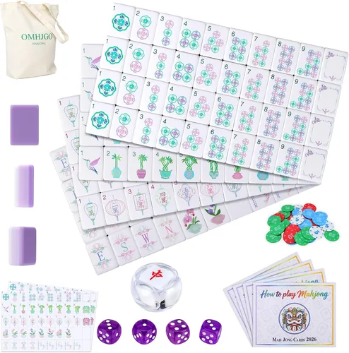 Vista 13 de American Mahjong Tile Set for Mah Jong Lovers, Adult, Beginners Pale Blue