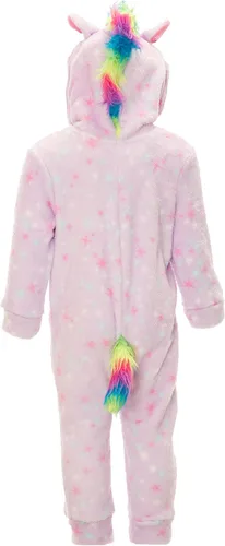 Vista 3 de Funstuff Animales Unicornio Bebé Niñas Fleece Zip Up Cosplay Traje de Piel Mono Woobie Tail Recién Nacido a Niño Grande