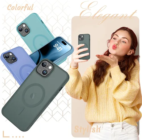 Vista 66 de Funda para Google Pixel 10 Pro XL, cubierta magnética mate, color negro Fit for MagSafe, Screen Protector included, Shockproof Military Grade