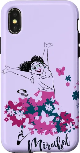 Vista 4 de Funda para iPhone 14 Disney Encanto Mirabel Madrigal Floral Lila Púrpura