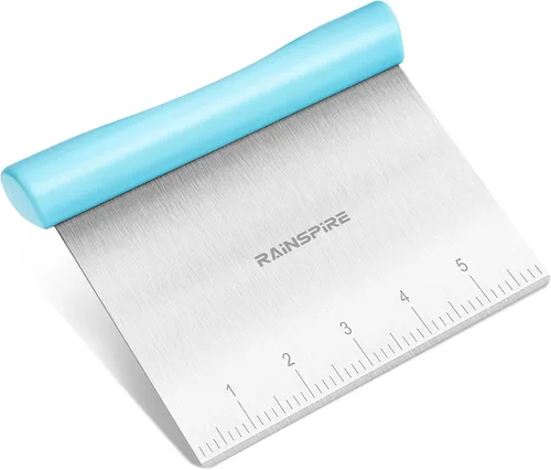 Vista 12 de Raspador de banco de acero inoxidable multiusos para batidora de masa y cortador de pastelería